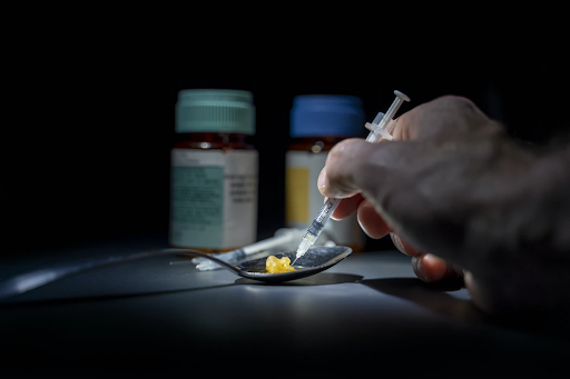 Heroin is a highly addictive opioid that many users inject intravenously.
